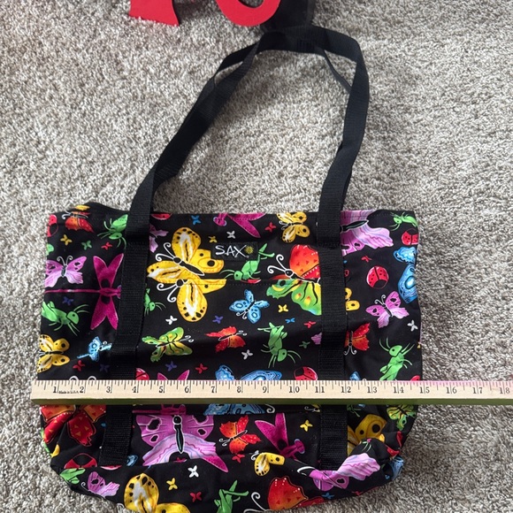Black Butterfly Print Tote Bag - Picture 2 of 4